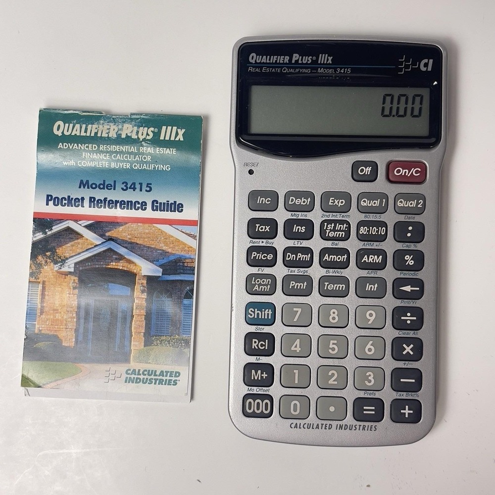 Qualifier Plus IIIx 3415 Residential  Real Estate Financial Calculator & Cover - Picture 6 of 9
